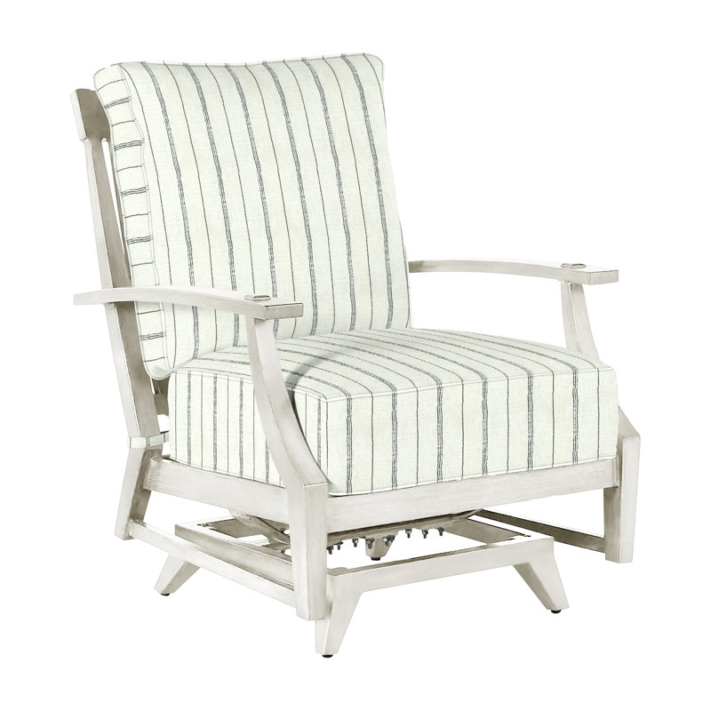 Croquet Patio Chair with Cushions, Welt, Oyster, Natural White