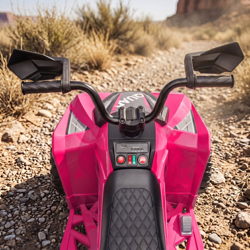 HOMCOM Battery Powered Ride On Toy, Pink