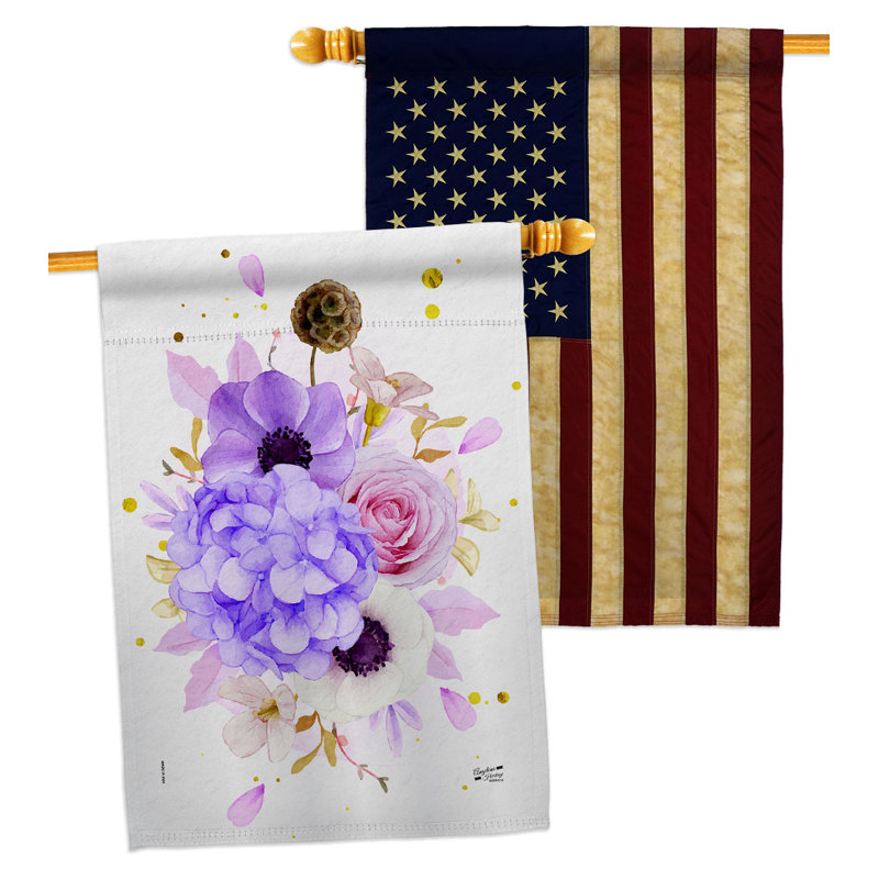 Drapeau de maison à 2 côtés en polyester / mélange de polyester 40 x 28 po
