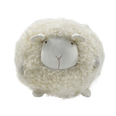 Mongolian Curly Lambskin Plush Sheep Pillow