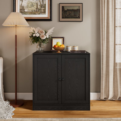  32''H Accent Cabinet With Doors,black