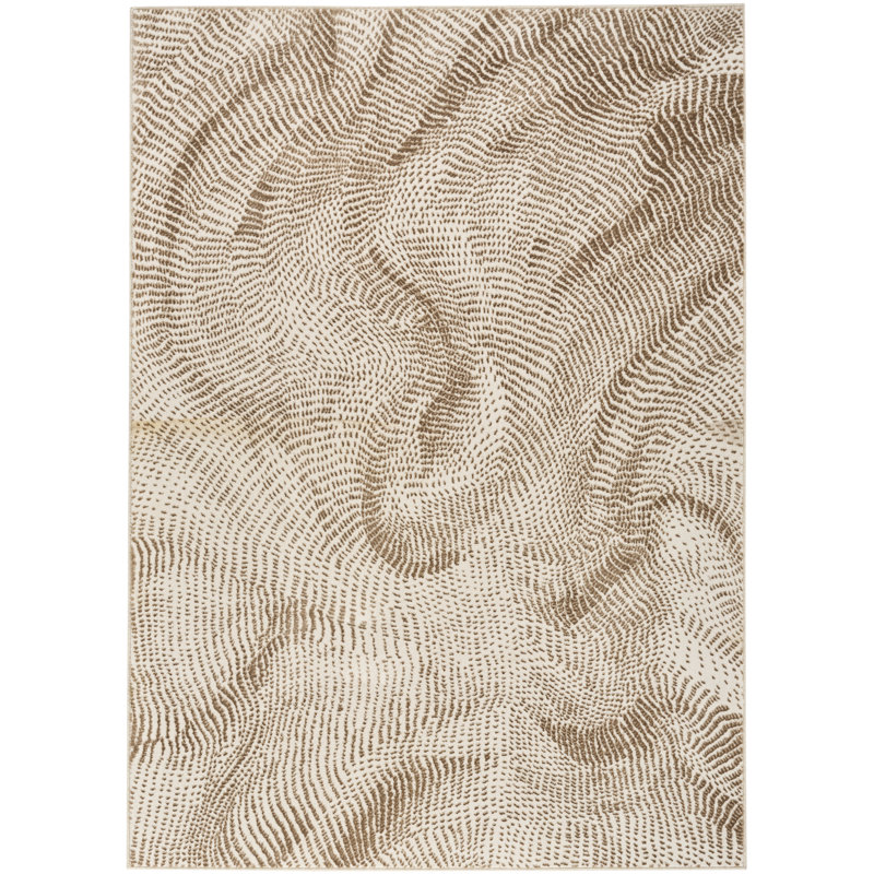 DKNY Central Park West Beige Brown Modern Indoor Rug, Rectangle 3'11" x 5'11"
