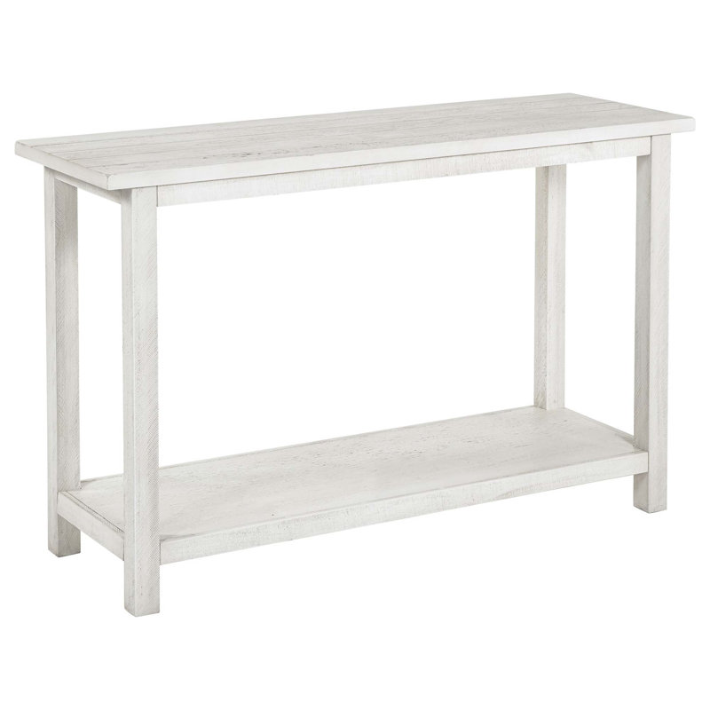 Castleton White Wood Entryway Sofa Console Table, White