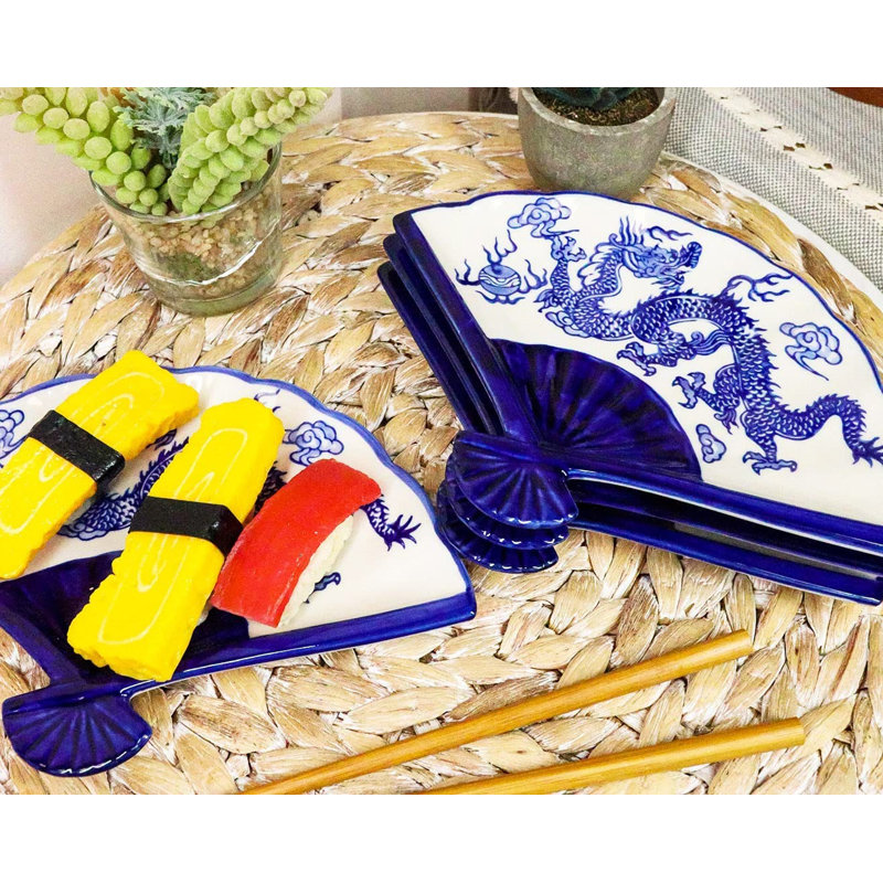 4 Piece Sushi Plate Set