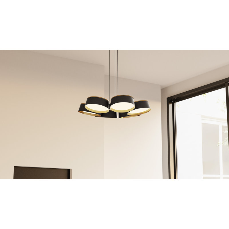 Lustre intégré noir mat Jahim