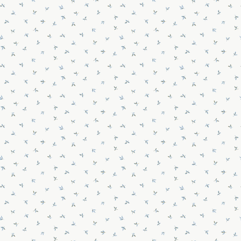 Galerie Miniatures 3 Blue Tree Leaf Wallpaper