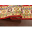 Tapis oriental géométrique rouge Kazak noué à la main 4 x 6