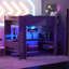Lit mezzanine en bois avec bureau Wood