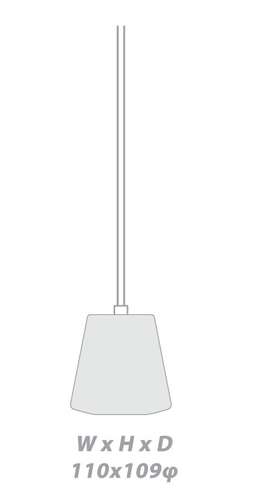 Bramah Table Lamp, Gray, 4.3" H x 4.3" W x 4.3" D