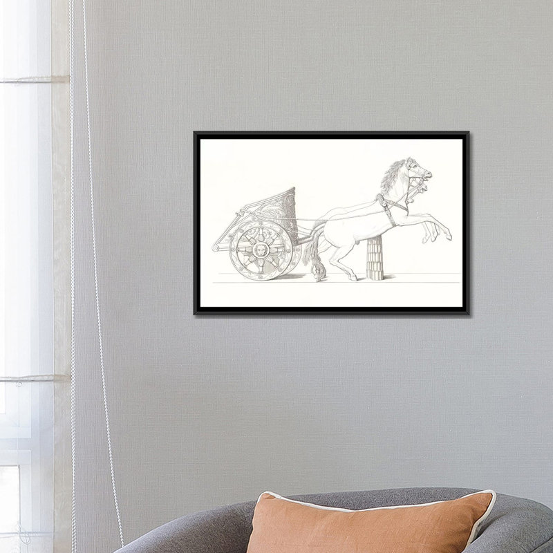 «Chariot Vol. IV sur toile, H 18 po x l 26 po x P 1,5 po, Toile avec cadre noir, Pas de tapis
