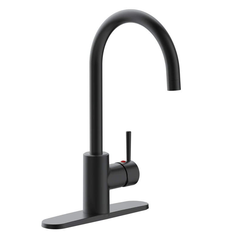 Wade Logan® Arlandis Kitchen Faucet, Matte Black
