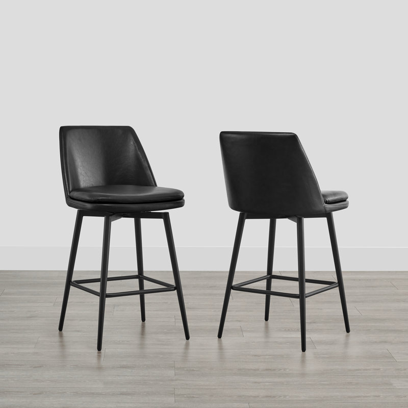 Tabouret Betzalel, Tabouret de comptoir (siège d'une hauteur de 27 p, Noir