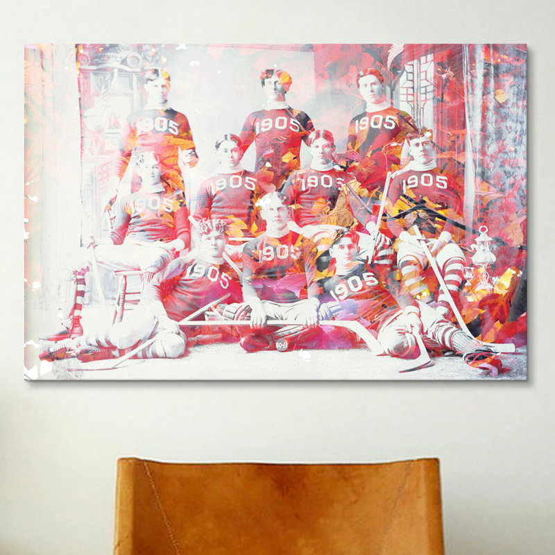 «Canada Vintage Hockey Team», impression sur toile, H 26 po x l 40 po x P 1,5 po