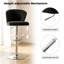 Swivel Upholstered Counter Stool with Metal Frame-1751618154