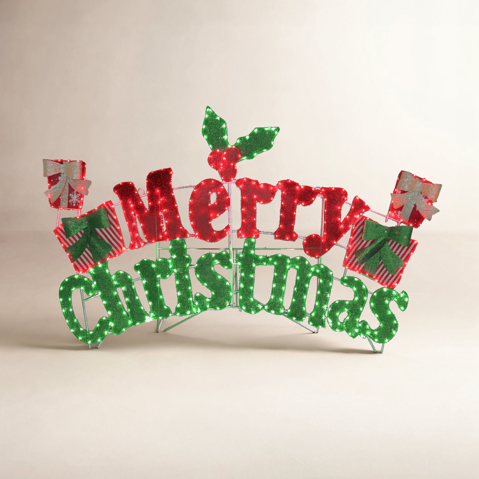 Gutierrez Lighted Merry Christmas Sign