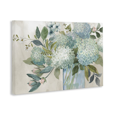 «Delicate Hydrangeas Bouquet», art mural par Nan