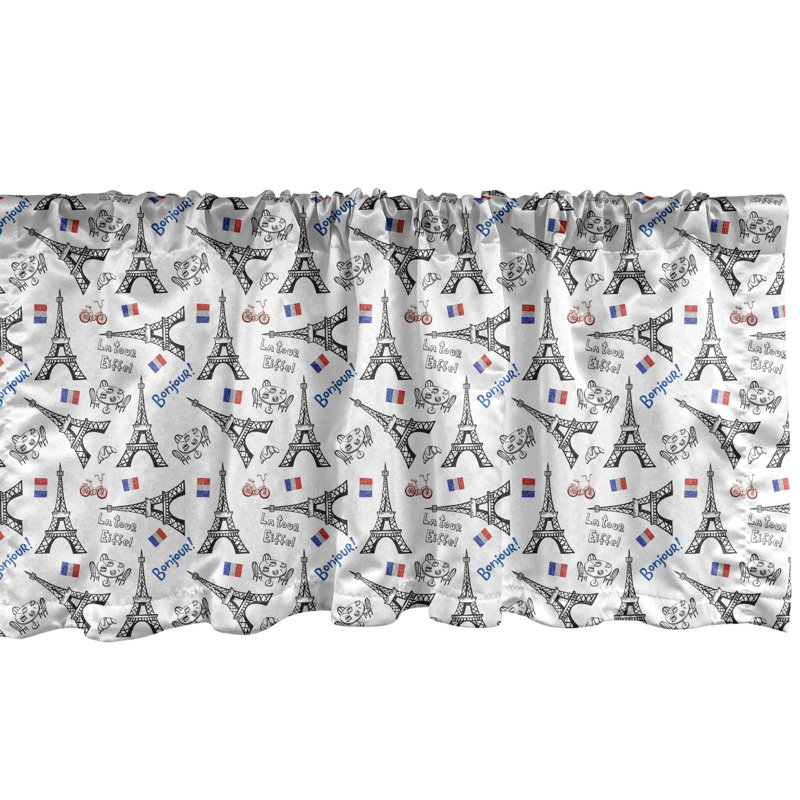 Cantonnière à motif floral Ambesonne, L 54 po x L 12 po