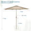 Parasol de patio 9 pi Sariyha-1131355414