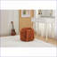 Repose-pieds moderne avec nœuds pour le salon, la chambre à coucher et le canapé | Orange | Chenille-1563852221