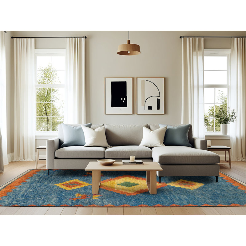 Moroccan Indoor Rug, Rectangle 6' x 9'