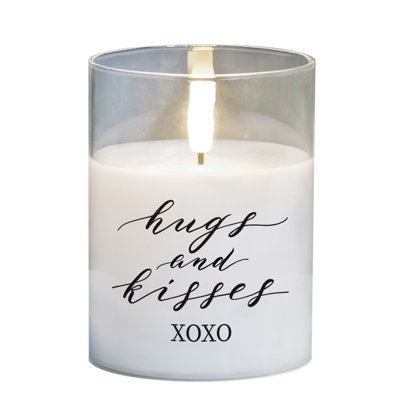 Flameless Jar Candle with Glass Holder