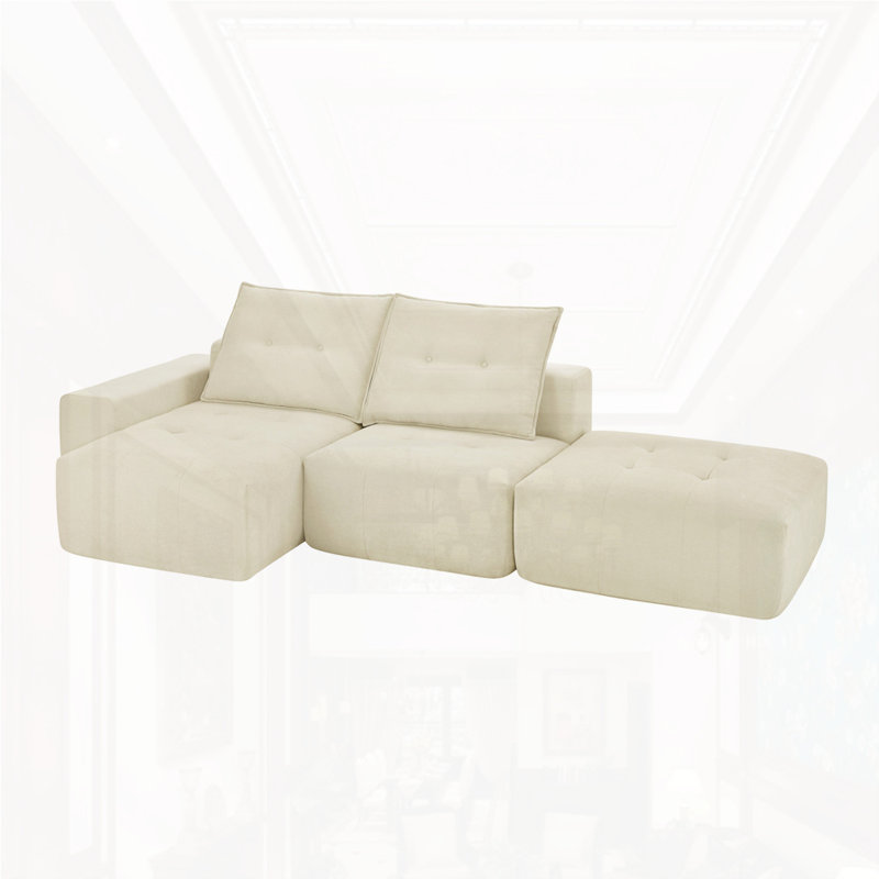 Canapé modulaire modulaire, Lin beige