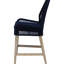 De 2 chaises à hauteur de comptoir - corde tissée bleue, tapis de coussin, base de sièges de tabouret de construction unie, sous-tapis confortable foncé