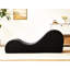 Chaise longue avec mousse haute, conception ergonomique, housse amovible lavable en noir chaise noire, noyau en mousse,-130844444