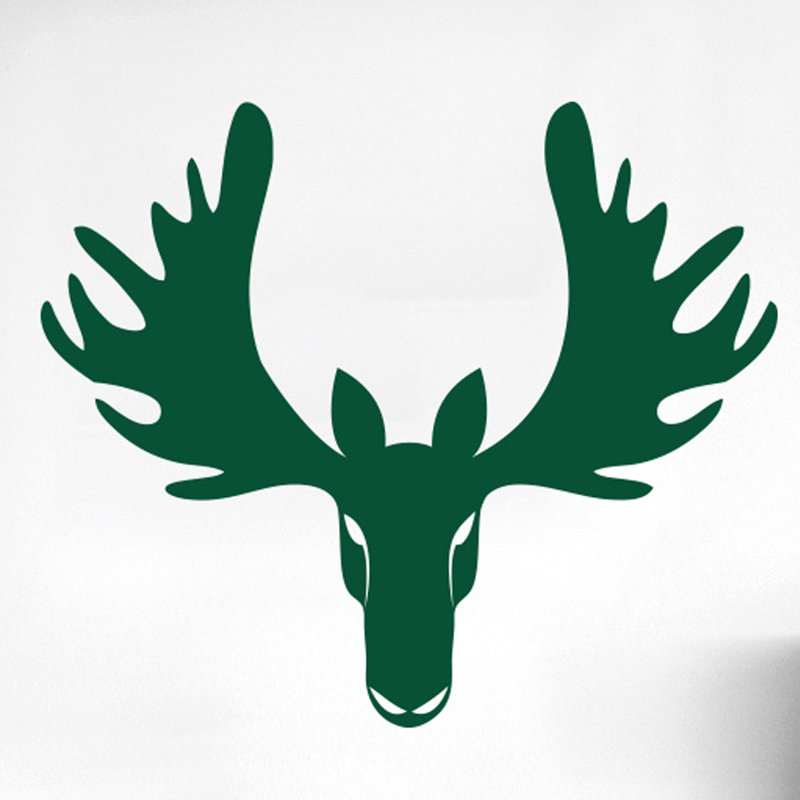 Animals Wall Decal, Large, Dark Green