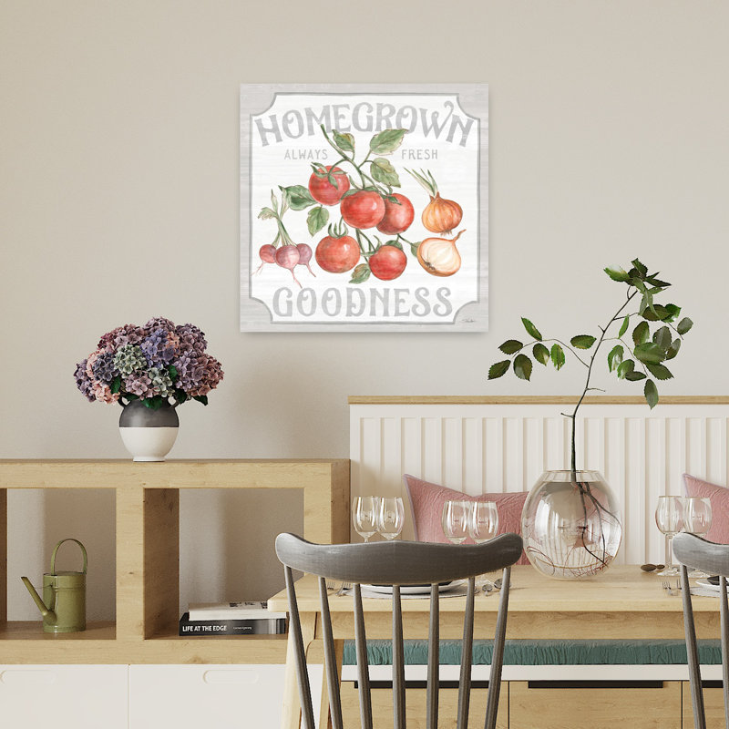 «Farm Fresh IV», paysage abstrait, art mural, H 18 po x l 18 po