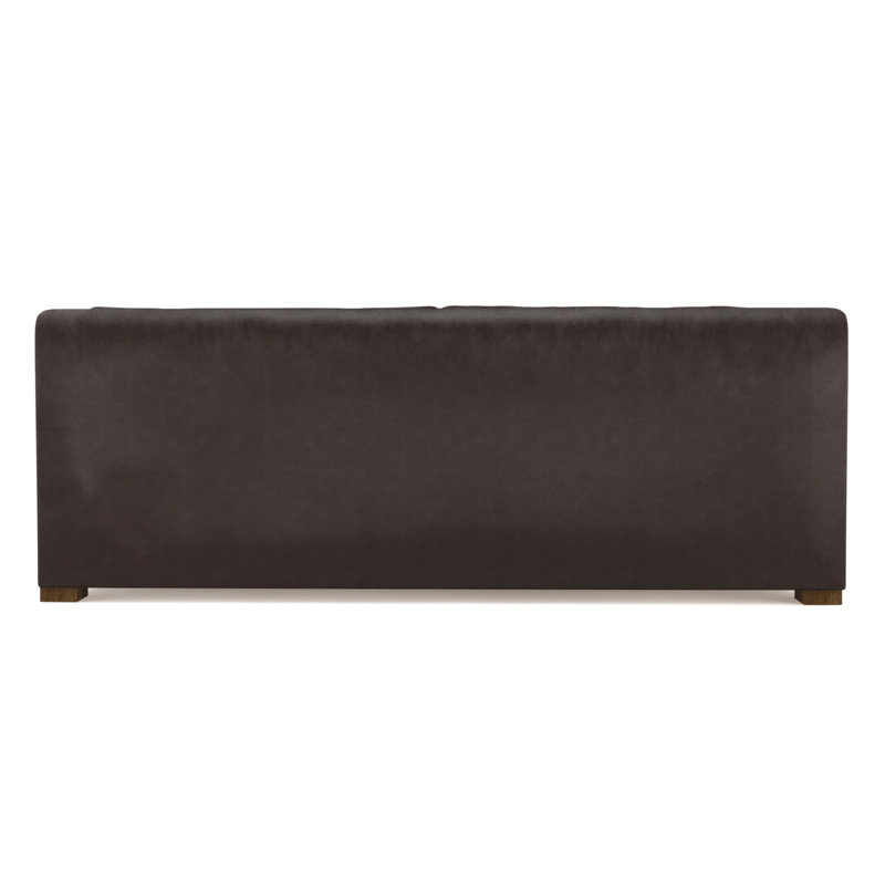 Crosby Slope Arm Sofa, 32.5" H x 108" W x 43" D, Vintage Leather Chocolate, Ebony