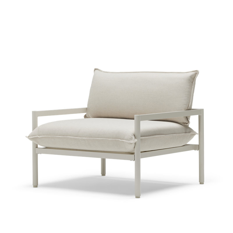 Terra Outdoor Lounge Chair, Putty