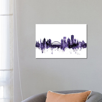 Rochester, New York Skyline by Michael Tompsett - 1 Piece Wrapped Canvas Painting