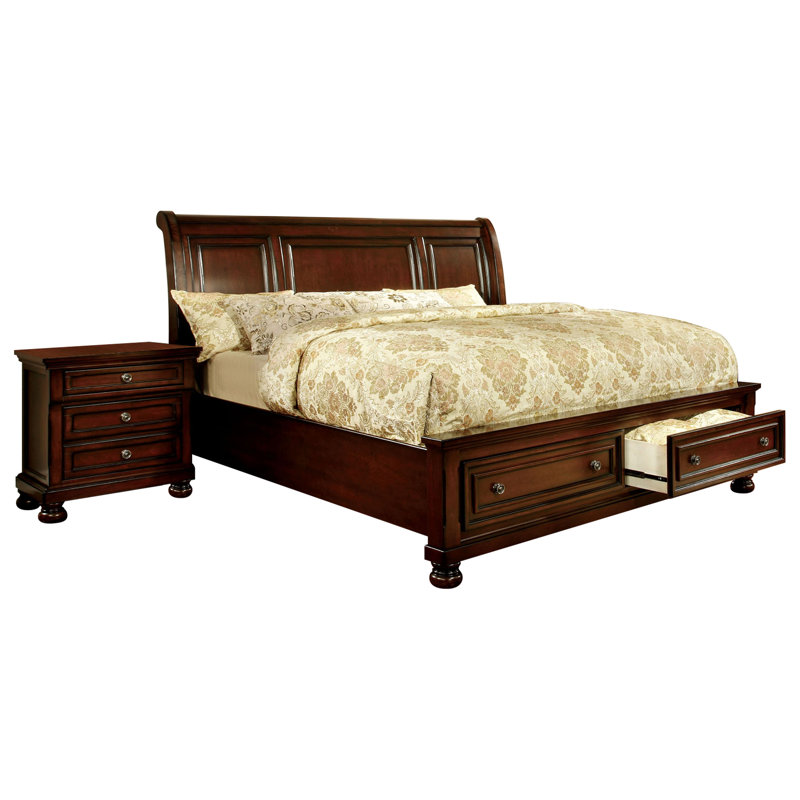 Ensemble de chambre à coucher en bois massif 2 pièces Aad