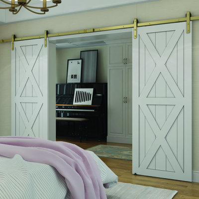 Ensemble de quincaillerie de porte de grange standard simple rail system
