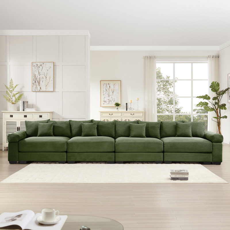 Canapé modulaire surdimensionné de 170 po Cloud, Vert