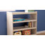 Chariot de rangement en bois de classe commerciale Bright Bright de 4 niveaux avec roulettes verrouillables