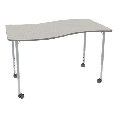 Structure Series Wave Adjustable Height Novelty Activity Table with Casters