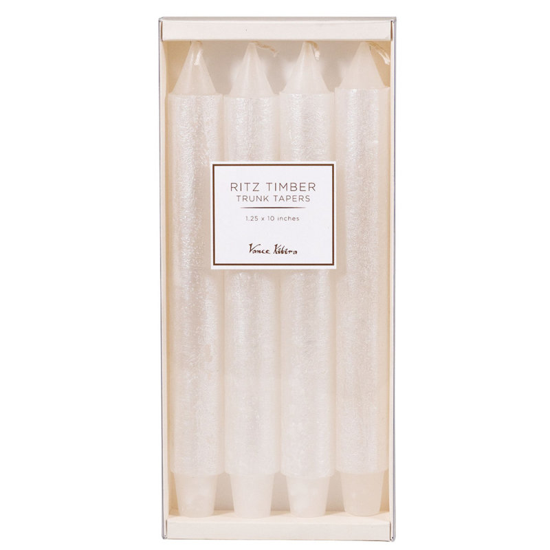 Ensemble de bougies 4 pièces sans parfum Ritz, Blanc