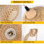 Plug-in Farmhouse Wall Sconce Bamboo Rattan Shade with Wooden Antler Arm(Bulb Not Included)