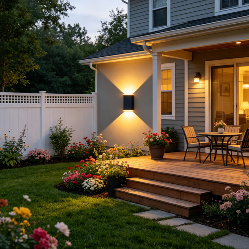 Solar-Powered Wall Sconce with Three Color Temperature Settings and Dimming