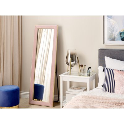 Leolani Flat Leather Floor Mirror