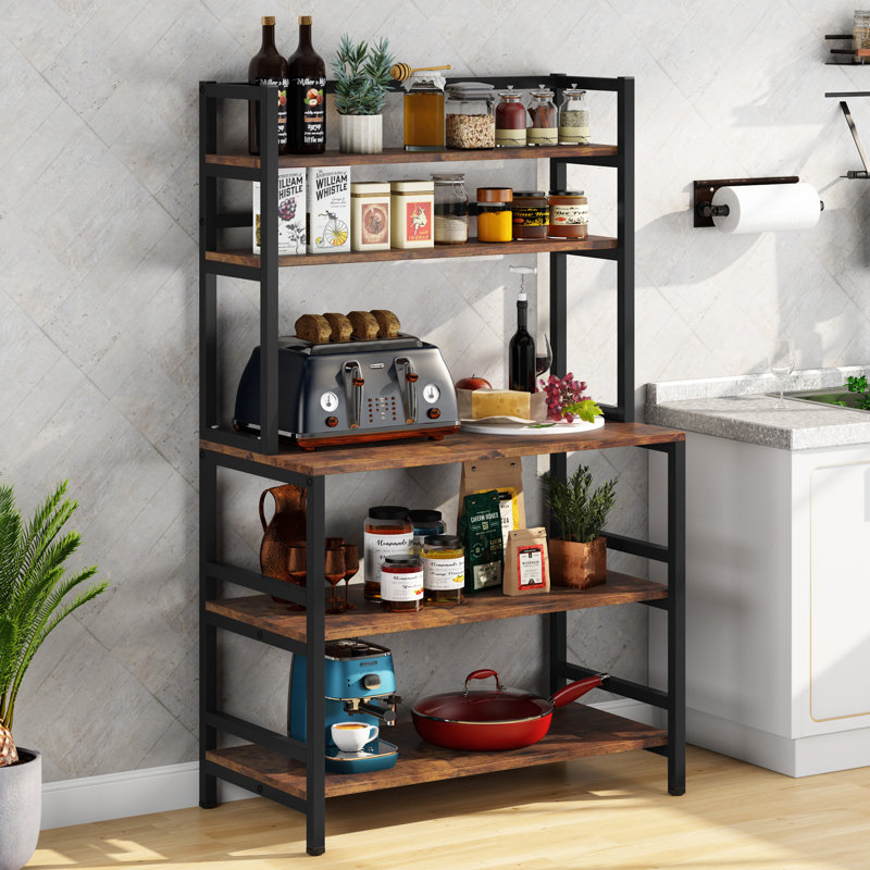 Étagère de boulanger de cuisine de 31,5 po de largeur avec tablettes de rangement