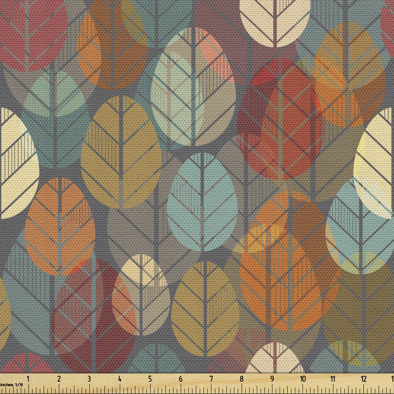 Paradis Colourful Round Leaves Fabric
