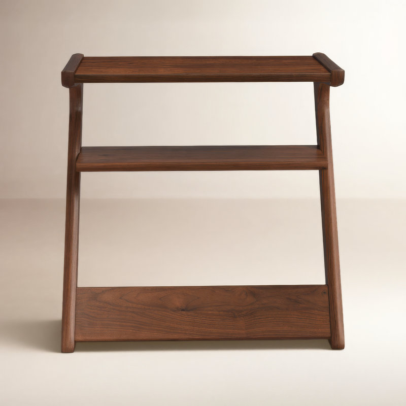 Silhouette Solid Wood End Table, Natural Walnut