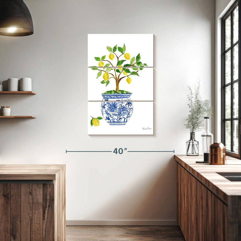 Harnek citron chinoiserie, H 38 po x l 24 po