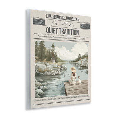 Fishing Chronicle Magazine Wall Plaque, design by A Barefoot Stylist