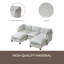 Canapé modulaire 96,5 po pour salon, canapé rembourré en chenille douce avec rangement, canapé 3 places avec deux repose-pieds en forme de U-761122204