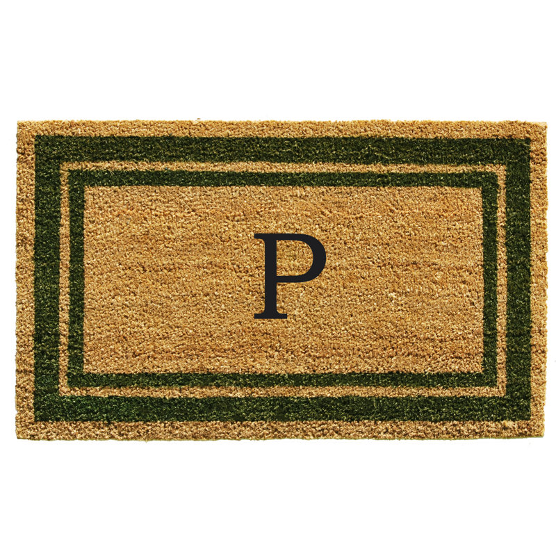 Tapis d'entrée antidérapant Stortz, Vert sauge / brun, P, Rectangle 2 pi x 3 pi