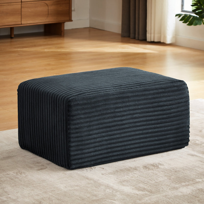 Canapé modulaire en forme de L avec velours côtelé gris foncé, confort pour la détente à la maison, décoration multifonctionnelle pour la maison, support de ressorts ensachés en velours côtelé sans assemblage